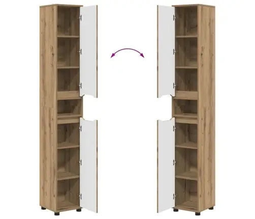 Vannas Istabas Mēbeļu Komplekts Ar Plauktu 4 Pcs Artisānā Ozols Vidaxl