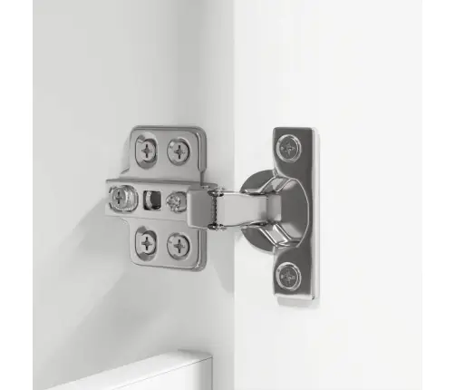 Vonios Baldų Rinkinys Su Stalčių 3 Pcs Balta Apdirbta Mediena