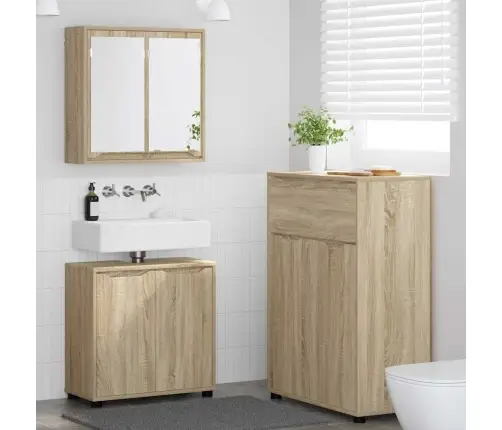 Vannas Istabas Mēbeļu Komplekts Ar Atvilktni 3 Pcs Sonoma Ozols Vidaxl