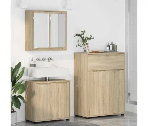 Vannas Istabas Mēbeļu Komplekts Ar Atvilktni 3 Pcs Sonoma Ozols Vidaxl