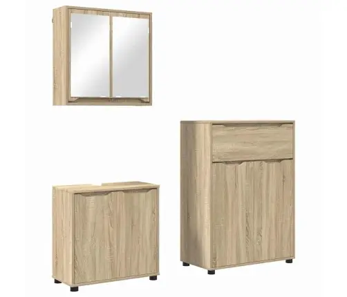 Vannas Istabas Mēbeļu Komplekts Ar Atvilktni 3 Pcs Sonoma Ozols Vidaxl