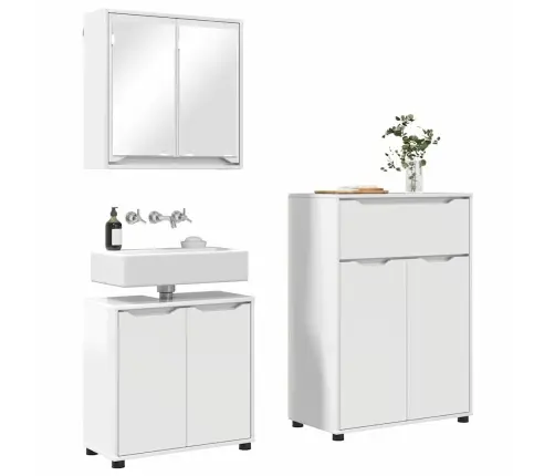 Vannas Istabas Mēbeļu Komplekts Ar Atvilktni Ar Plauktu 3 Pcs Vidaxl