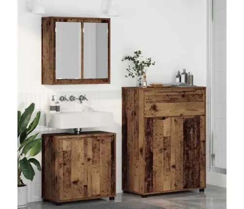 Vannas Istabas Mēbeļu Komplekts Ar Atvilktni 3 Pcs Vecs Koks Vidaxl