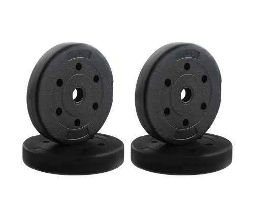 2-In-1 Hanteles Komplekts Melns Un Sarkans 121 X 19,5 X 19,5 Cm Vidaxl