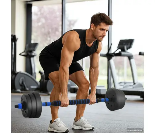 4-In-1 Hanteles Komplekts Melna Un Zila 121 X 19,5 X 19,5 Cm Vidaxl