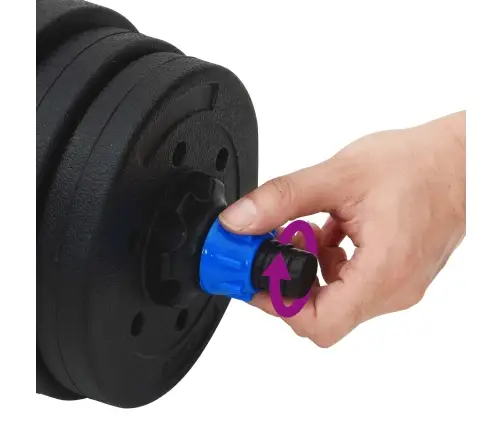 4-In-1 Hanteles Komplekts Melna Un Zila 121 X 19,5 X 19,5 Cm Vidaxl