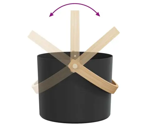 Sauna Aksessuaaride Komplekt 4 Pcs Must