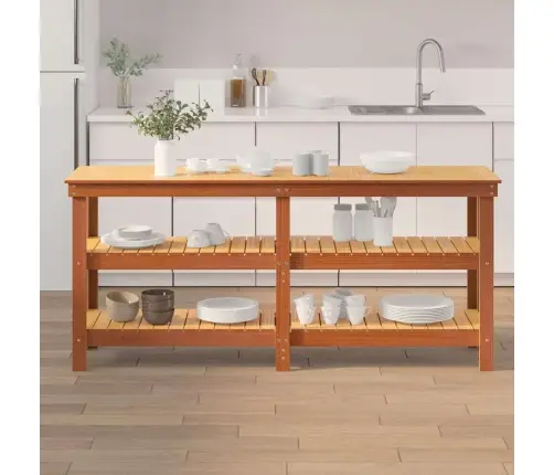 Darbastalis Vaško Ruda 181.5 X 50 X 80 Cm Kietos Pušies Mediena