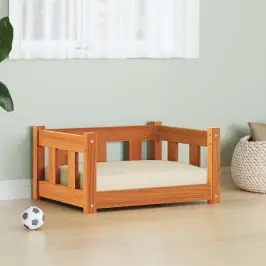 Šuo Lova Vaško Ruda 55 X 45 X 28 Cm Kietos Pušies Mediena