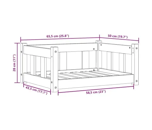 Koeravoodi Ladustamisega Vahapruun 65,5 X 50 X 28 Cm Tahke Mänd