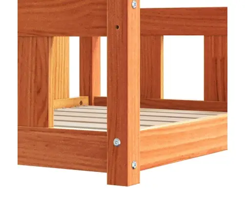 Suņu Gulta Vaks Brūns 55 X 45 X 28 Cm Ciets Priedes Koks Vidaxl