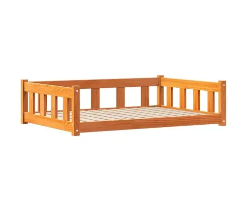 Suņu Gulta Vaks Brūns 55 X 45 X 28 Cm Ciets Priedes Koks Vidaxl