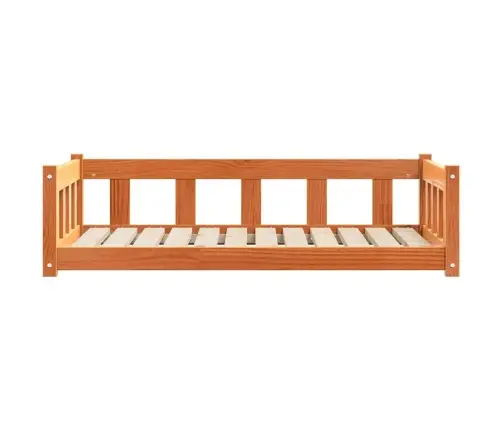 Suņu Gulta Vaks Brūns 55 X 45 X 28 Cm Ciets Priedes Koks Vidaxl