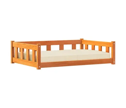 Suņu Gulta Vaks Brūns 55 X 45 X 28 Cm Ciets Priedes Koks Vidaxl