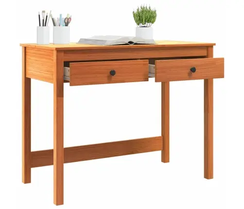 Laud Sahtliga Riiuliga Max Pruun 100 X 50 X 78 Cm Tahke Mänd