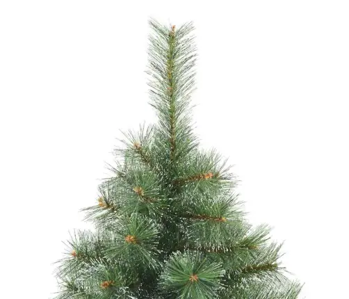 Kunstlik Hingedega Jõulupuu Lume Kaetud Valge 210 Cm Pvc, Teras