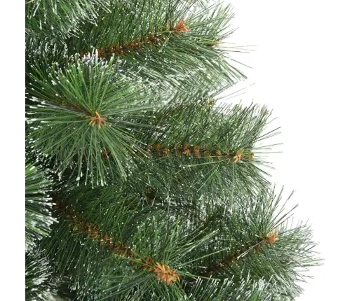 Kunstlik Hingedega Jõulupuu Lume Kaetud Valge 210 Cm Pvc, Teras