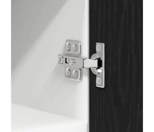 Piekarams Skapītis Ar Plauktu Riga 2 Pcs Melnā Ozola Un Balta Vidaxl