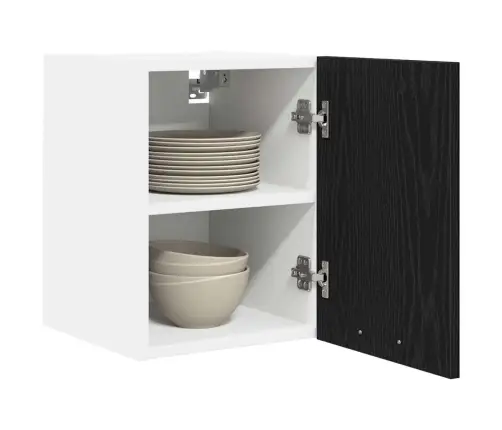 Piekarams Skapītis Ar Plauktu Riga 2 Pcs Melnā Ozola Un Balta Vidaxl