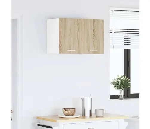 Piekarams Skapītis Ar Plauktu Riga 2 Pcs Sonoma Ozols Un Balts Vidaxl