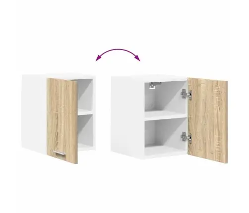 Piekarams Skapītis Ar Plauktu Riga 2 Pcs Sonoma Ozols Un Balts Vidaxl