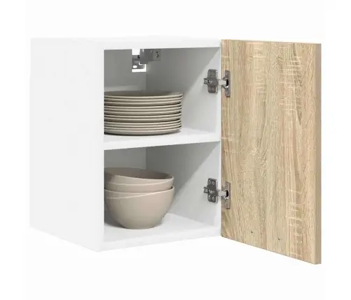 Piekarams Skapītis Ar Plauktu Riga 2 Pcs Sonoma Ozols Un Balts Vidaxl