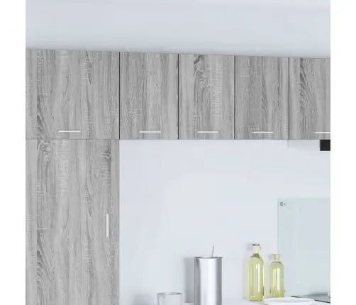 Piekarams Skapītis Ar Plauktu Riga 2 Pcs Pelēks Sonoma Un Balts Vidaxl