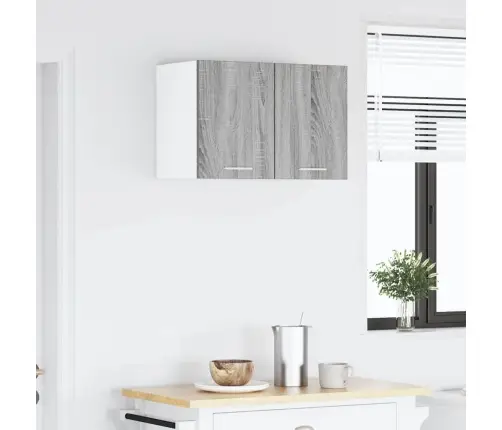 Piekarams Skapītis Ar Plauktu Riga 2 Pcs Pelēks Sonoma Un Balts Vidaxl