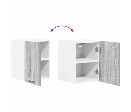 Piekarams Skapītis Ar Plauktu Riga 2 Pcs Pelēks Sonoma Un Balts Vidaxl