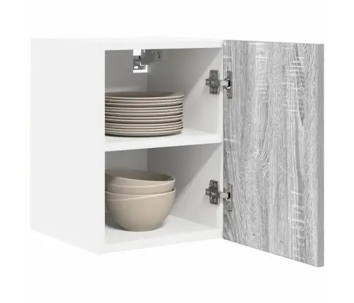 Piekarams Skapītis Ar Plauktu Riga 2 Pcs Pelēks Sonoma Un Balts Vidaxl