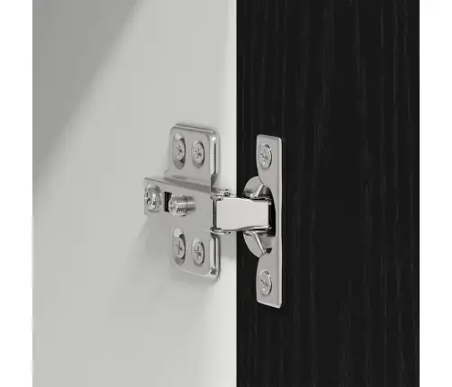 Seinakapp Uksega Must Tamm Ja Valge 40 X 31 X 40 Cm Tehispuit