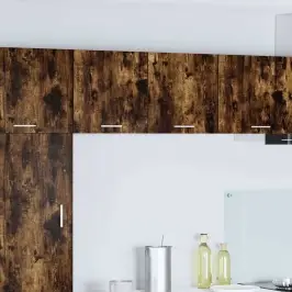 Piekarams Skapītis Ar Durvīm Riga 2 Pcs Kūpināts Ozols Un Balts Vidaxl