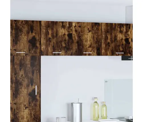 Piekarams Skapītis Ar Durvīm Riga 2 Pcs Kūpināts Ozols Un Balts Vidaxl