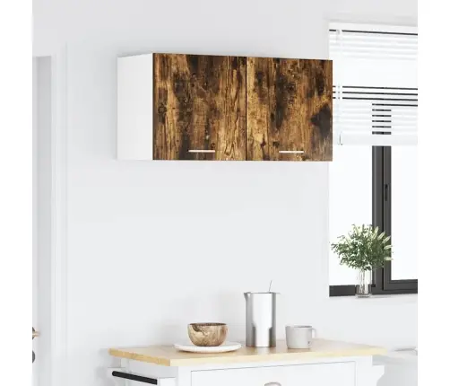 Piekarams Skapītis Ar Durvīm Riga 2 Pcs Kūpināts Ozols Un Balts Vidaxl