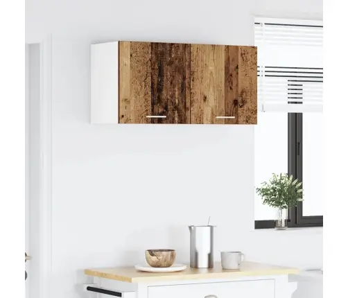 Piekarams Skapītis Ar Plauktu Riga 2 Pcs Vecs Koks Un Balts Vidaxl