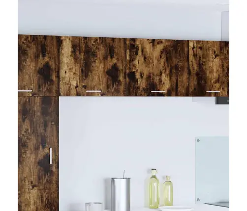 Piekarams Skapītis Ar Durvīm Riga 2 Pcs Kūpināts Ozols Un Balts Vidaxl