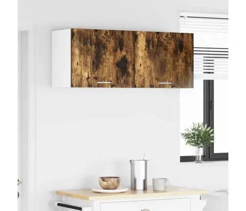 Piekarams Skapītis Ar Durvīm Riga 2 Pcs Kūpināts Ozols Un Balts Vidaxl