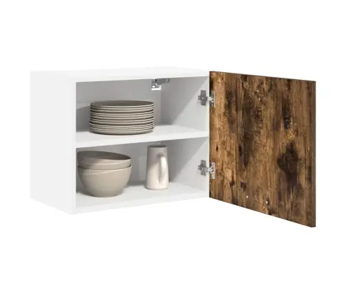 Piekarams Skapītis Ar Durvīm Riga 2 Pcs Kūpināts Ozols Un Balts Vidaxl