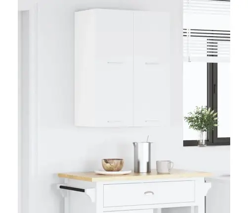 Seinakapp Ladustamisega 2 Pcs Valge 60 X 31 X 40 Cm Tehispuit