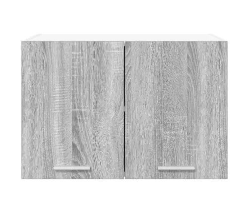 Pakabinama Spintelė Su Saugykla 2 Pcs Pilkas Sonoma Ir Baltas