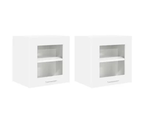 Pakabinama Spintelė Su Saugykla 2 Pcs Balta 40 X 31 X 40 Cm