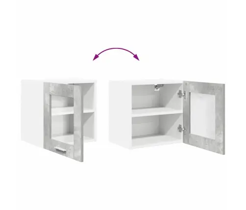 Piekarams Skapītis Ar Durvīm Riga Betona Pelēks 40 X 31 X 40 Cm Vidaxl