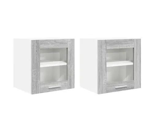 Piekarams Skapītis Riga 2 Pcs Pelēks Sonoma 40 X 31 X 40 Cm Vidaxl