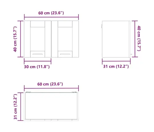 Piekarams Skapītis Riga Balts 60 X 31 X 40 Cm Inženierijas Koks Vidaxl