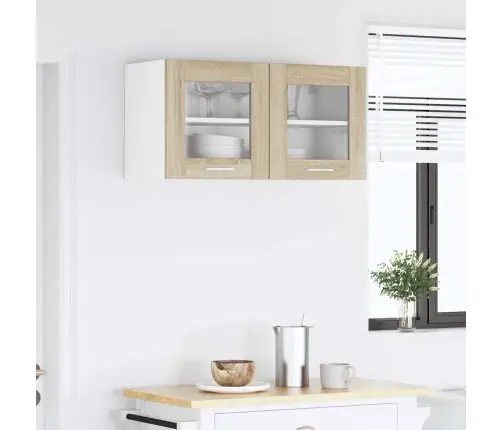 Seinakapp Sonoma Tammes Ja Valges 80 X 31 X 40 Cm Tehispuit