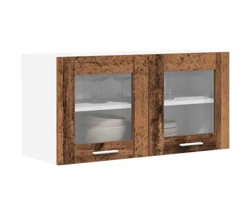 Seinakapp Uksega Vana Puu Ja Valge 80 X 31 X 40 Cm Tehispuit