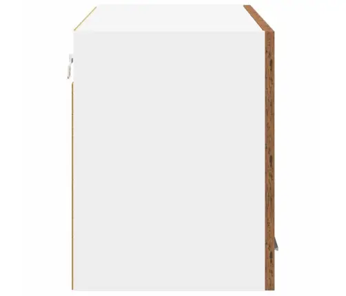 Seinakapp Uksega Vana Puu Ja Valge 80 X 31 X 40 Cm Tehispuit