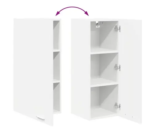 Pakabinama Spintelė Balta 30 X 31 X 80 Cm Apdirbta Mediena