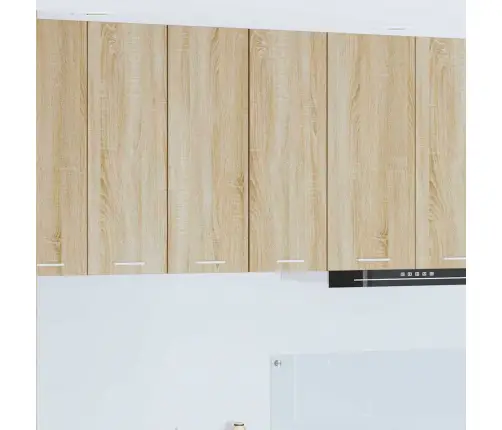 Seinakapp Uksega 2 Pcs Sonoma Tammes Ja Valges 30 X 31 X 80 Cm