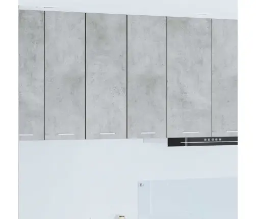 Seinakapp Uksega Betoonhall Ja Valge 30 X 31 X 80 Cm Tehispuit